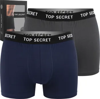 Pánské spodní prádlo Top Secret Pánské bavlněné boxerky 2 kusy MIX12 Velikost XXL