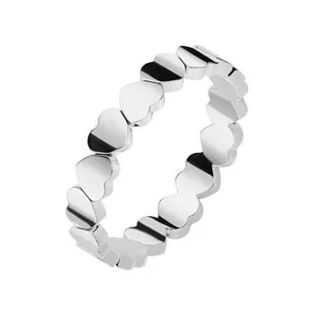 Prsten OPR1949-52 Ocelový prsten se srdíčky