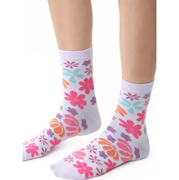 Dámské vzorované ponožky 099 SVĚTLE FIALOVÁ 38-40