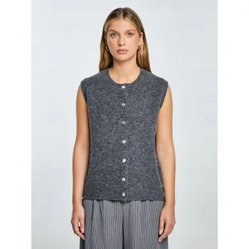 Dámský svetr Big Star dámský svetr šedý klasický délka do boků velikost L/XL