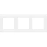 Rámeček trojitý Kontakt-simon sklo mražené bílé 3 zásuvky