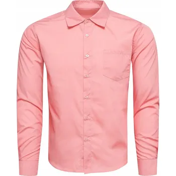 Pánská košile Recea pánská košile casual s dlouhým rukávem regular polyester velikost XL