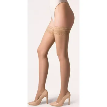 Dámské oblečení Dámské punčochy Gabriella Caroline 475 1-4 BIANCO 3/4-M/L