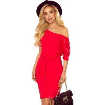 Dámské oblečení Dámské šaty 249-3 - NUMOCO Červená S