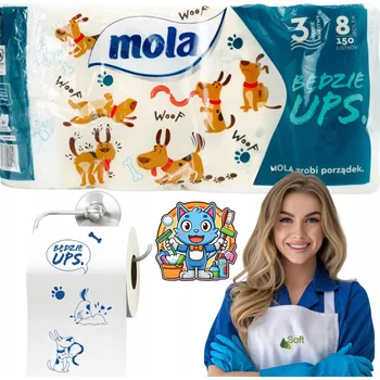 Toaletní papíry Suchý toaletní papír bez vůně Soft 8 ks