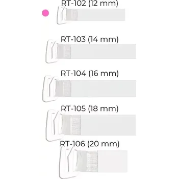 Vložka do podprsenky Julimex RT 102 silikonové řemínky s kovovou sponou 12 mm průhledný bílý klip 12 mm