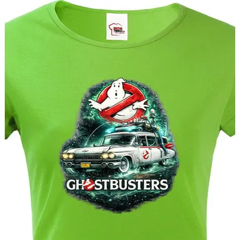 Dámské tričko Dámské tričko Ghostbusters, Barva Zelená, Velikost XL, Canvas Dámské tričko s krátkým rukávem Bezvatriko.cz 3149