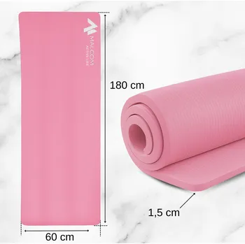 podložka na cvičení Podložka na cvičení malcom 183 cm x 61 cm růžová