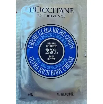 Tělový krém L'occitane En Provence Ultra Rich Body Cream - Krém pro Suchou Pokožku 6 ml