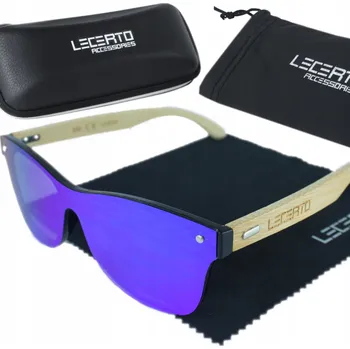 Sluneční brýle SLUNEČNÍ BRÝLE UV400 DŘEVĚNÉ BAMBUSOVÉ SADA LECERTO