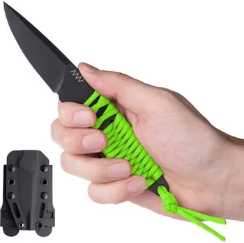 Multifunkční nůž ANV Knives P100 - CERAKOTE ČERNÁ, PARACORD NEONOVĚ ZELENÁ, KYDEX ČERNÁ ANVP100-043