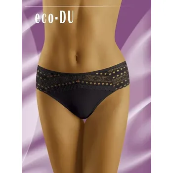 Dámské spodní prádlo Dámské kalhotky Eco-Du Black - Wol-Bar XL