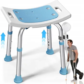 Koupelnové sedátko TABURET ŽIDLE SEDÁTKO SPRCHOVÉ STOLIČKA DO VANY NASTAVITELNÁ VODĚODOLNÁ