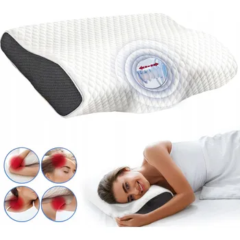 Polštář ORTOPEDICKÝ POLŠTÁŘ PRO SPANÍ PROFILOVANÝ S PROHLOUBENÍM PAMĚŤOVÁ PĚNA