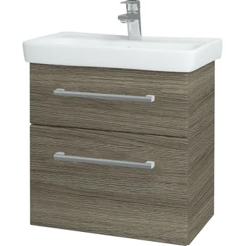 Koupelnový nábytek Dřevojas - Umyvadlová skříňka GO SZZ2 60 - D03 Cafe / Úchytka T03 / D03 Cafe 28087C