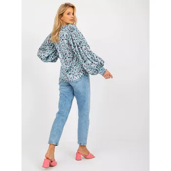 Dámská košile Dámská košile LK KS 509017 2.78 černá a modrá - FPrice L/XL