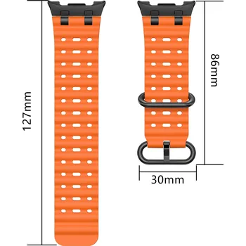 Řemínek na hodinky Silikonový řemínek Performance oranžový pro Samsung Galaxy Watch 8