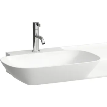 Umyvadlo LAUFEN INO - umyvadlo do nábytku s poličkou vpravo (H813302) Barva: Černá mat, Provedení: bez přepadu, bez otvoru pro baterii