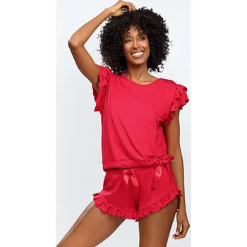 Dámské pyžamo Dkaren Lulu barva:červená M