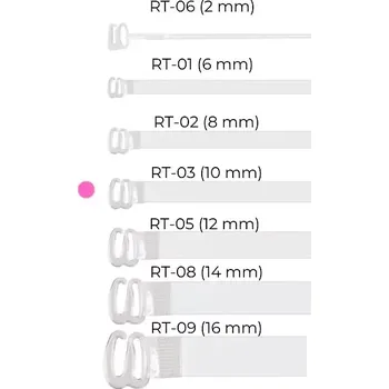 Těhotenské spodní prádlo Silikonová ramínka silikonowe Julimex RT 01,02,03 6-8-10mm transparentní 10 mm