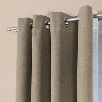 Dekorační zatemňující závěs SUPER BLACKOUT s kroužky béžová I. color 205 (cena za 1 kus) 140x250 cm 100% stínění Mybesthome