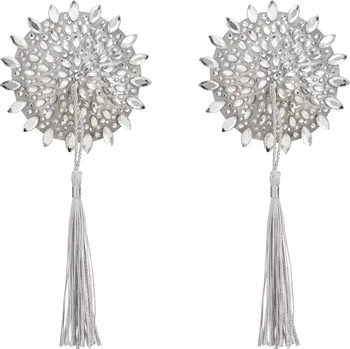 Sexy lepítka na bradavky Mistiqua stříbrné - Obsessive ONE SIZE