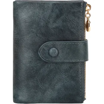 Peněženka Dámská rozkládací peněženka 13 x 9 x 3 cm Umělá kůže Velká kapacita na kreditní debetní a věrnostní karty Elegantní provedení modrá