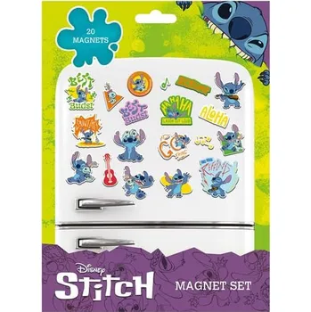 Dekorativní magnet Pyramid International Sada magnetek Lilo & Stitch - Stitch & Scrump (20 ks)