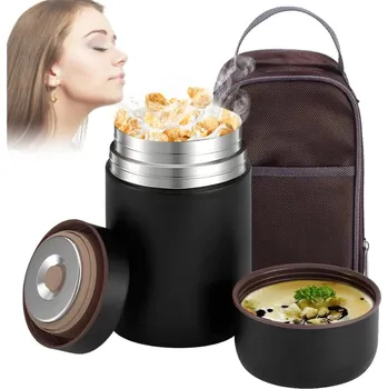 Termoska OBĚDOVÝ TERMOSKA UDRŽUJE ČERSTVOST JÍDLA ŠKOLA KANCELÁŘ PIKNIK