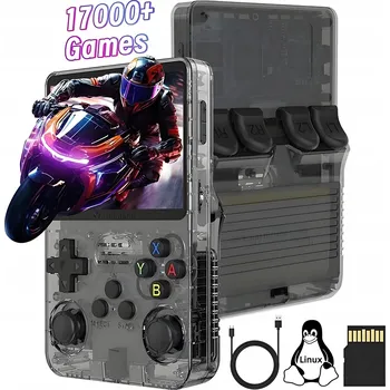 Herní konzole Přenosná Retro Herní Konzole R36S 128 GB Černá