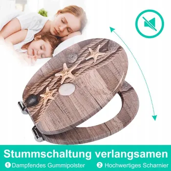 Obraz Sedátko na WC SINOBATH bambusový vzor béžové MDF