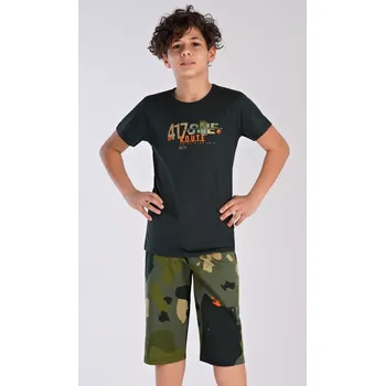 Chlapecké oblečení Dětské pyžamo kapri Erik černá 11 - 12