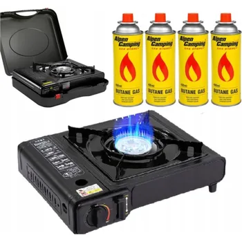 Outdoor vaření Turistický plynový vařič jednoplotýnkový v kufříku 2500 W s piezo zapalováním