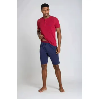 Pánská móda Pyžamo Dune 38879-33X Červená a tmavě modrá - Henderson XXL