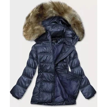 Dámská bunda Tmavě modrá dámská prošívaná bunda pro přechodné období (H-205-1) odstíny modré 50