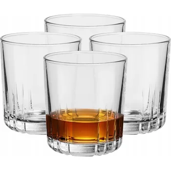 Sklenice SKLENICE NA WHISKY Drinków Elegantní SADA 4x329 ml POLSKÉ SKLO Glasset