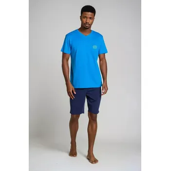 Pánská móda Pyžamo Dodge 38882-55X Modrá a tmavě modrá - Henderson XXL