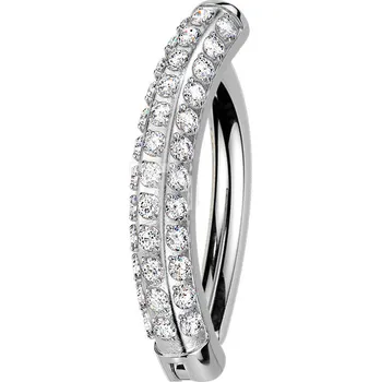 Piercing Šperky4U Piercing do pupíku s MOISSANITY - TIT1708