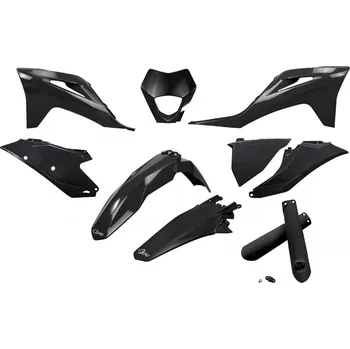 UFO sada plastů a kryty tlumičů GAS GAS EC / EC-F 250 / 300 / 350 '21-'23 (černá)