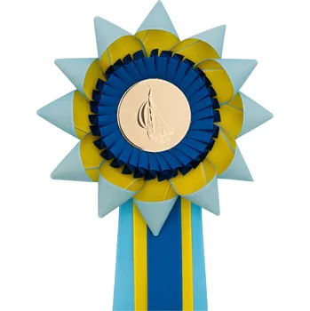 Kokarda dvouřadá KVĚTINA, průměr 16 cm