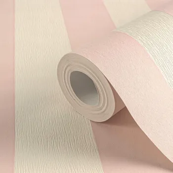 Tapeta Vinylová omyvatelná tapeta AS Creation bílo-růžová s pruhy 53x10 m