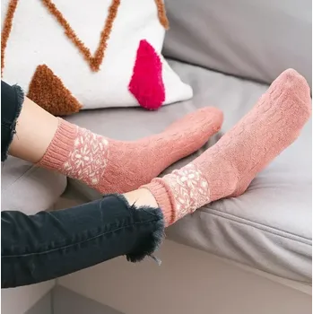 Ponožky Steven art.093 Vzor Vlněné dámské 35-40 Růžová 35-37