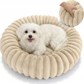 Pelíšek pro psa PELÍŠEK PRO KOČKY KULATÉ 60 CM MĚKKÉ OBEPÍNAJÍCÍ KOŽÍŠEK RABBIT