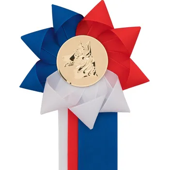 Kokarda jednořadá VĚTRNÍK trikolóra, průměr 11 cm