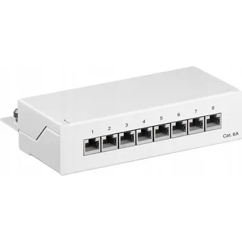 Patch panel Mini patch panel 8 portů Cat.6a 1U