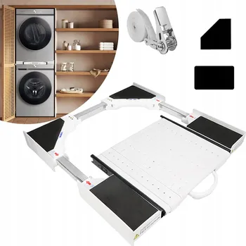 Praní a péče o prádlo UNIVERZÁLNÍ MEZIKUS PRAČKY A SUŠIČKY ŠÍŘKA 54-69,5 cm ANTIVIBRAČNÍ POPRUH