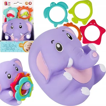 Hračka pro nejmenší HRAČKA DO VANY PRO MIMINKO, AKTIVNÍ SLŮNĚ S KRUHY