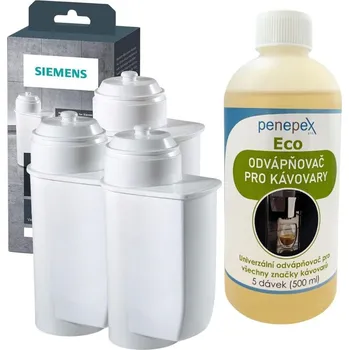 Filtr do kávovaru Siemens Brita Intenza TZ70003 17004340 filtr do kávovaru (3 ks) + Penepex Eco univerzální odvápňovač 500 ml