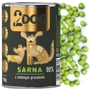 Krmivo pro psa Vlhké krmivo pro psy 2DOG Srnčí s hráškem bez obilovin 400 g