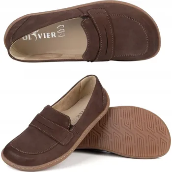 Dámské mokasíny BAREFOOT Elegantní dámské boty minimalistické mokasíny 1280 hnědé velikost 37